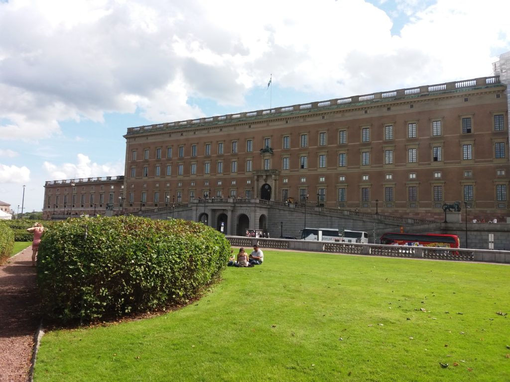 Boční pohled na Královský palác, Stockholm.