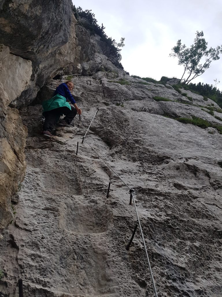 Strmá cesta na Triglav.